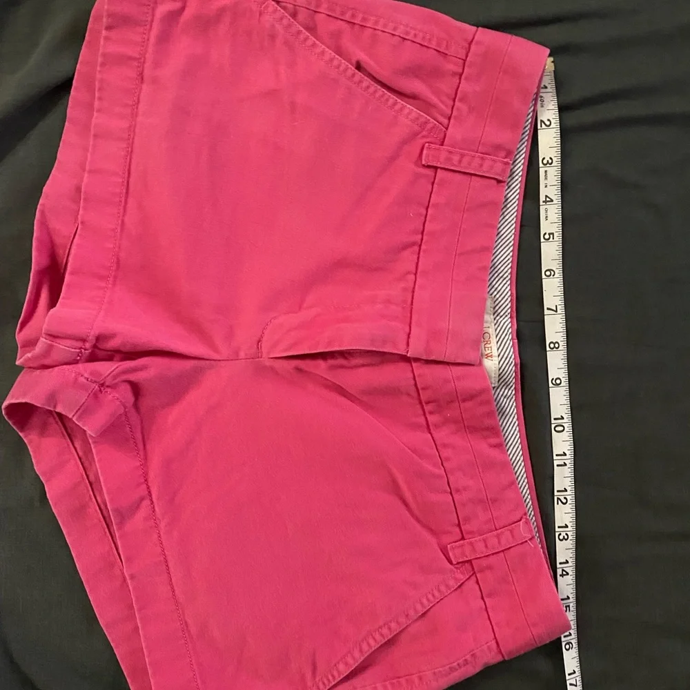 J. Crew bright pink magenta chino shorts, size 6 - Picture 1 of 4